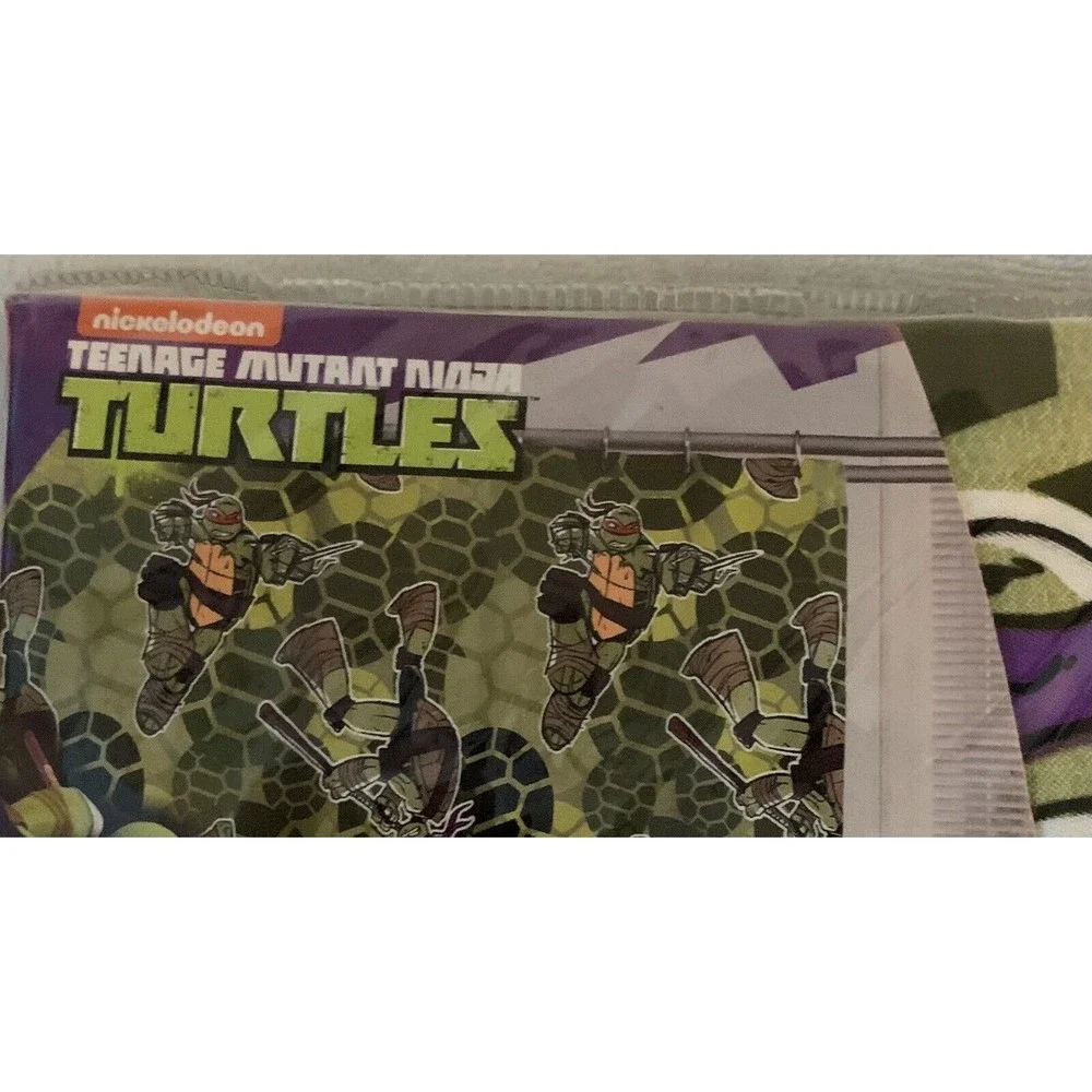 Teenage Mutant Ninja Turtles Nickelodeon Shower Curtain 72 X 72 NEW IN PKG 2014